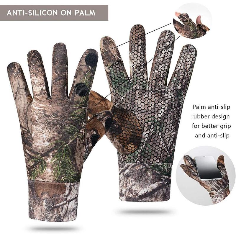 Camouflage Hunting Gloves Full Finger Fingerless Gloves Pro Anti-Slip Camo Glove Archery Accessories Hunting Outdoors