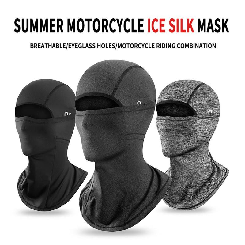 Motorcycle Full Face Mask, Breathable Sun Protection Balaclava, Summer Motorcycle Bike Face Mask, Ice Silk Full Face Mask