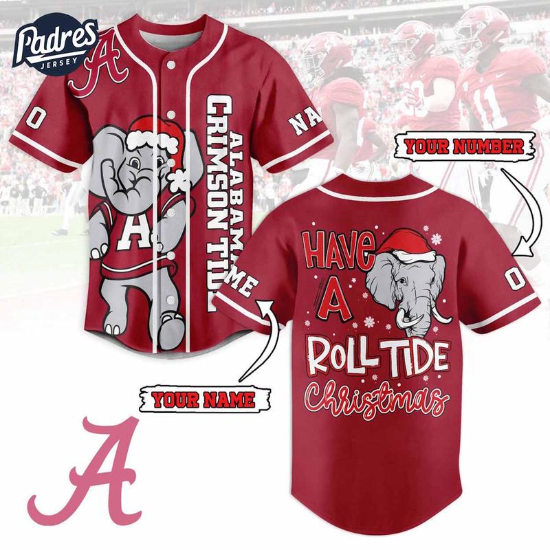 Custom Have A Roll Tide Christmas Baseball Jersey,Trending Jersey, Jersey Outfit Summer Trendy Jersey Shirt Gift For Baseball Lover, Jersey Outfit, Baseball Jersey Merch, Jersey Shirt For Him For Her Birthday