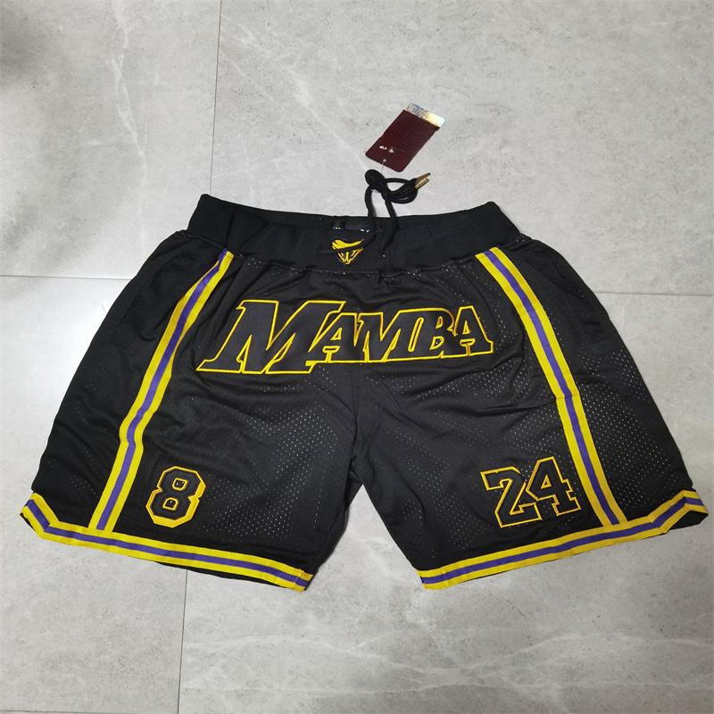 Kobe Mamba MAMBA 8-24 Black Pocket Basketball Shorts  Unisex Best Selling Basketball Shorts New for 2024