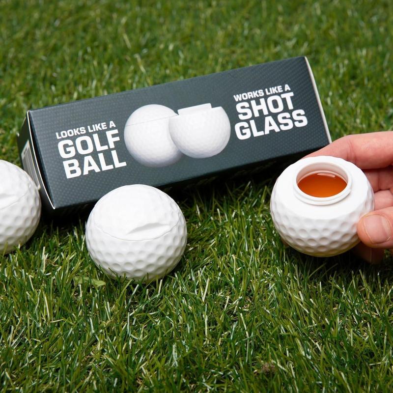 Golf Shot Glasses, 3 6 Counts Golf Ball Shot Glasses, Innovative Shot Glass Gifts for Golf Lovers, Golf Cups with Lids, Golf Accessories