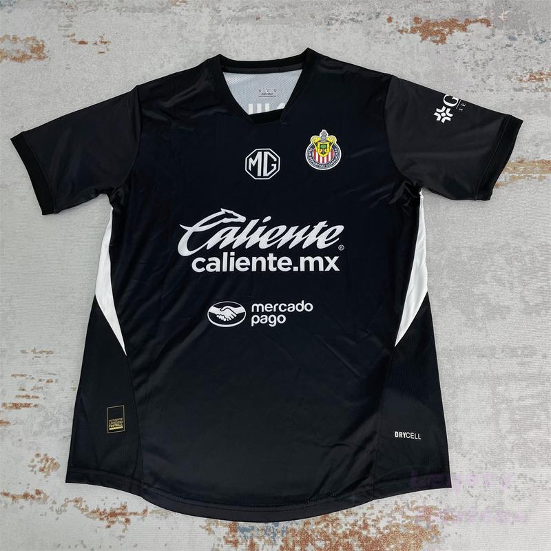 24 25 LIGA MX Chivas de Guadalajara Goalie Soccer Jerseys Mexico League Away Short Sleeve Soccer Jersey