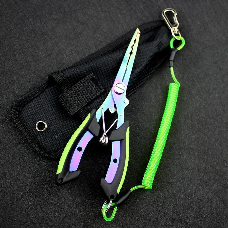 Professional Fishing Tool Set, 3pcs set Stainless Steel Fishing Pliers with Bag and Fishing Lanyard, Outdoor Leisure Equipment, Suitable for Summer Gifts, Fishing Equipment