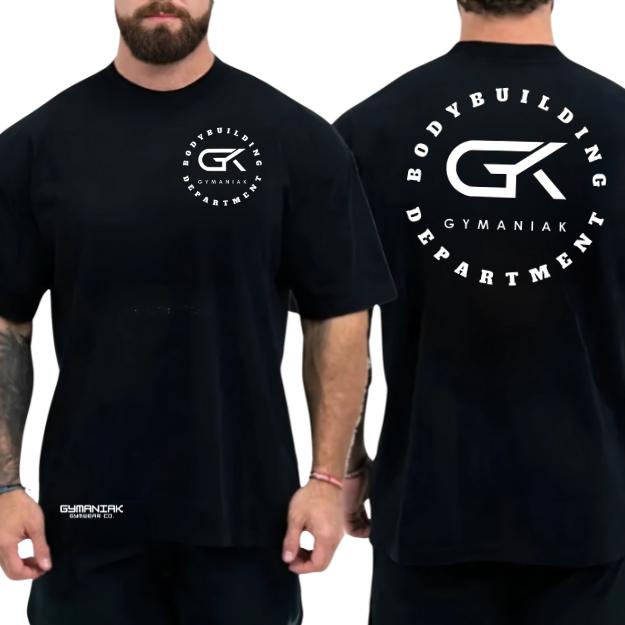 GYMANIAK 100% Cotton Premium Oversized Training Shirt for Bodybuilding