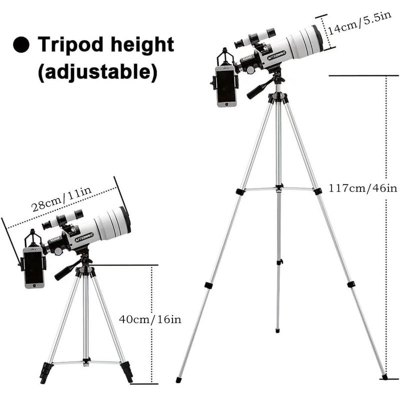 Astronomical Telescope, 1 Set 150x Magnification Large Objective Lens Telescope with Adjustable Tripod, Outdoor Camping Telescope, Suitable for Beginners, Powerful Telescope, Monocular Telescope, Gifts for Boys