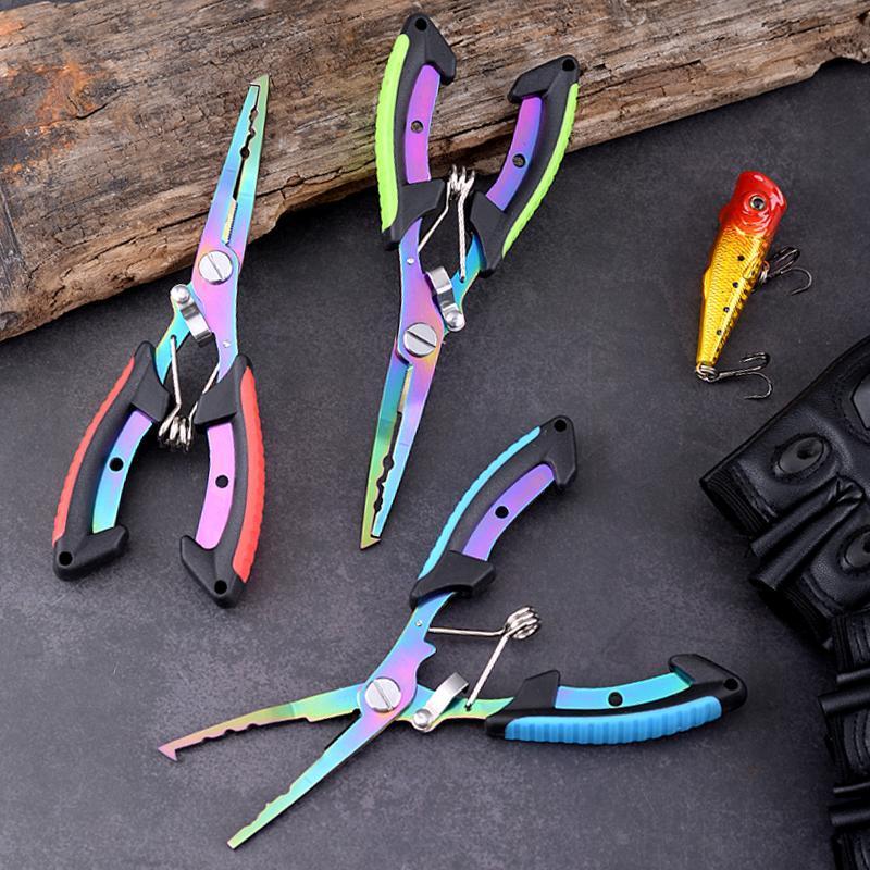 Professional Fishing Tool Set, 3pcs set Stainless Steel Fishing Pliers with Bag and Fishing Lanyard, Outdoor Leisure Equipment, Suitable for Summer Gifts, Fishing Equipment