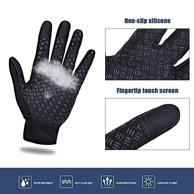 Touch Screen Windproof Gloves Warm Adjustable Non-Slip Gloves for Outdoor Running, Cycling Fishing Skiing Other Sports and Work Warm Gloves for Men