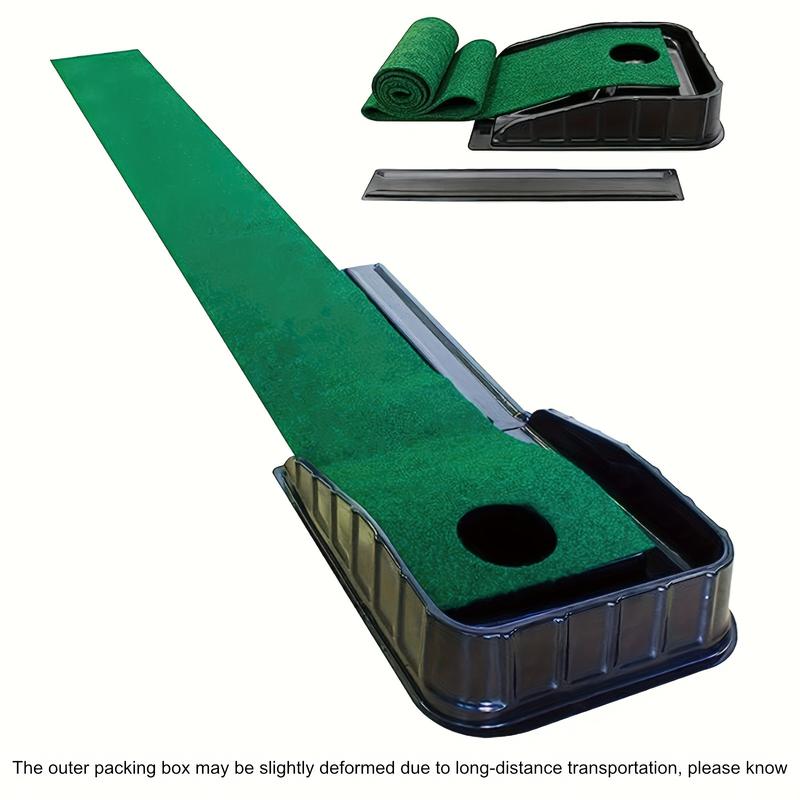 Sharpen Your Putting Skills with the Ultimate Indoor Golf Mat: Auto-Ball Return, Behind-the-Hole Collector, Perfect for All Weather Practice Telescopic Golf