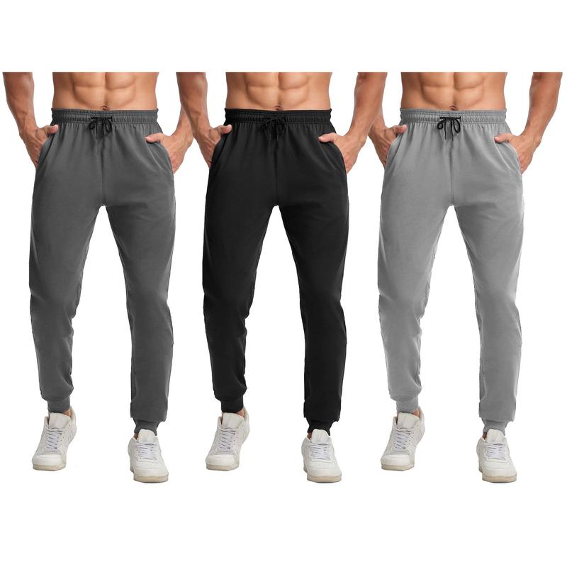 3 Pack Men's Athletic Pants Mesh Sweatpants Workout Jogger with Pockets for Running Jogging Hiking Mens Sweatpants