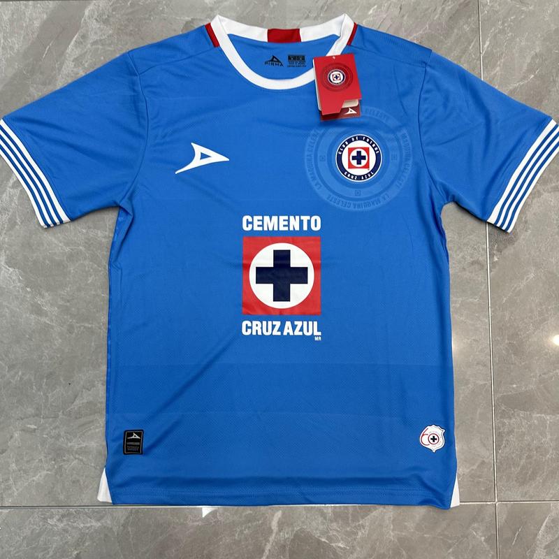 24 25 Cruz azul soccer jersey cemento home blue