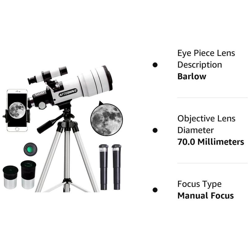 Astronomical Telescope, 1 Set 150x Magnification Large Objective Lens Telescope with Adjustable Tripod, Outdoor Camping Telescope, Suitable for Beginners, Powerful Telescope, Monocular Telescope, Gifts for Boys