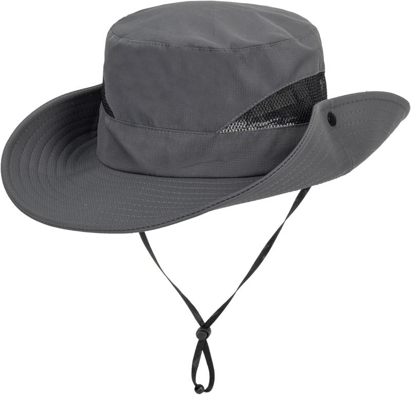 Outdoor Mesh Sun Hat Wide Brim UV Sun Protection Boonie Hat Fishing Hiking Hat