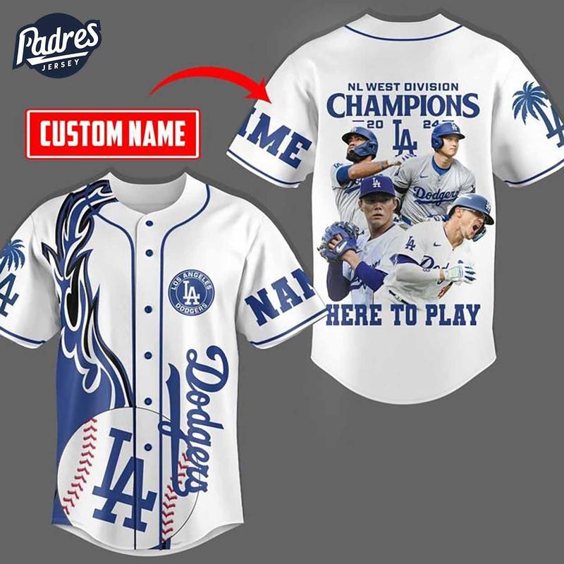 Los Angeles Dodgers NL West Champions Custom Baseball Jersey Summer Trendy Jersey Shirt Gift For Baseball Lover, Jersey Outfit, Baseball Jersey Merch, Jersey Shirt For Him For Her Birthday