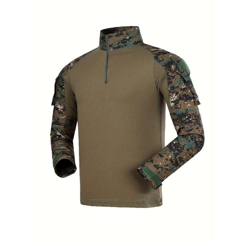 Men's Combat Tactical Uniforms Long Sleeve Fitting Amry Militray Uniforms for Men Combat Shirt and Pants Camouflage Clothing Hunting Hiking Paintball Gear