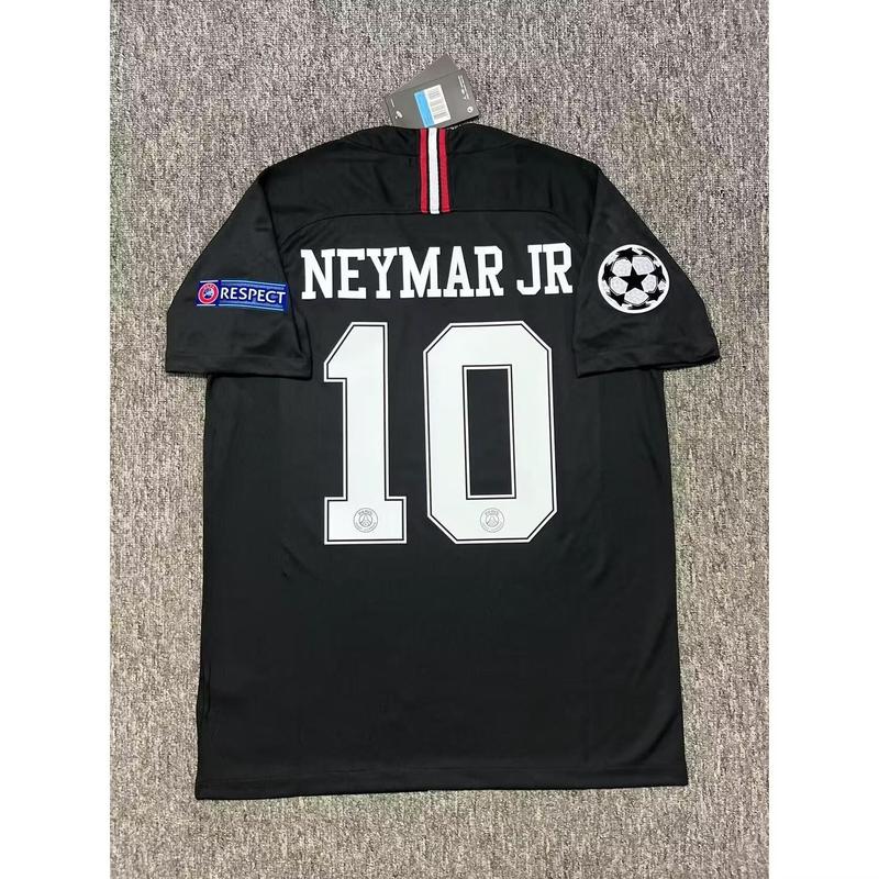 1819 Paris jersey, UEFA Champions League second away, black number 10, Neymar short sleeved custom football jersey