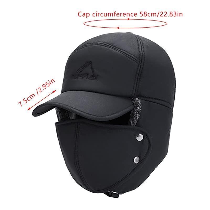 Outdoor Sports Hat with Detachable Mask, Thickened Winter Warm Hat for Skiing, Skating, Climbing, Cycling, Sports & Outdoor Accessories