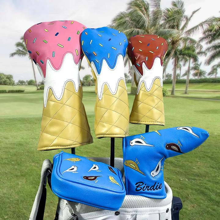 Head Covers (Ice Cream) – Premium driver, fairway wood, and hybrid covers for golfers. Durable and stylish golfer golf lover golf gift