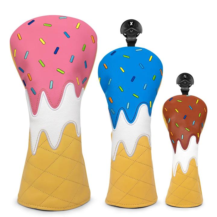 Head Covers (Ice Cream) – Premium driver, fairway wood, and hybrid covers for golfers. Durable and stylish golfer golf lover golf gift