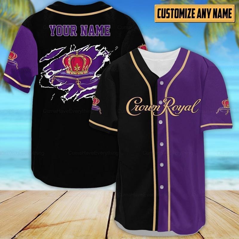 Crown Royal Baseball Jersey Shirt, Personalized Baseball Jersey, Custom Name and Color Jersey Shirt, Crown Royal Baseball Tee, Shirt For Men, Classic Jerseys, Jersey Shirt