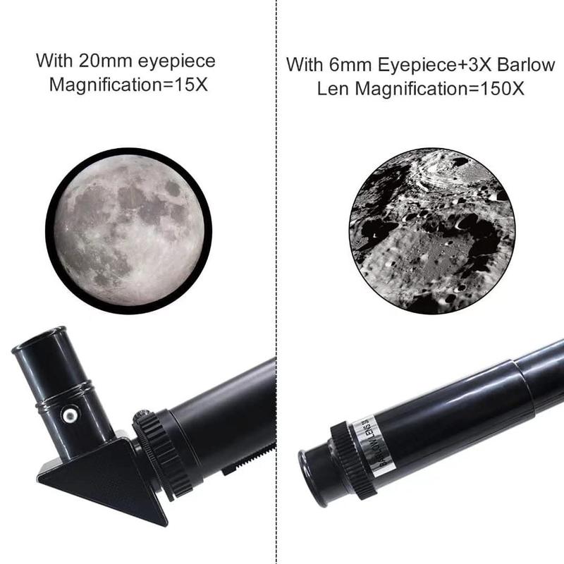 Astronomical Telescope, 1 Set 150x Magnification Large Objective Lens Telescope with Adjustable Tripod, Outdoor Camping Telescope, Suitable for Beginners, Powerful Telescope, Monocular Telescope, Gifts for Boys