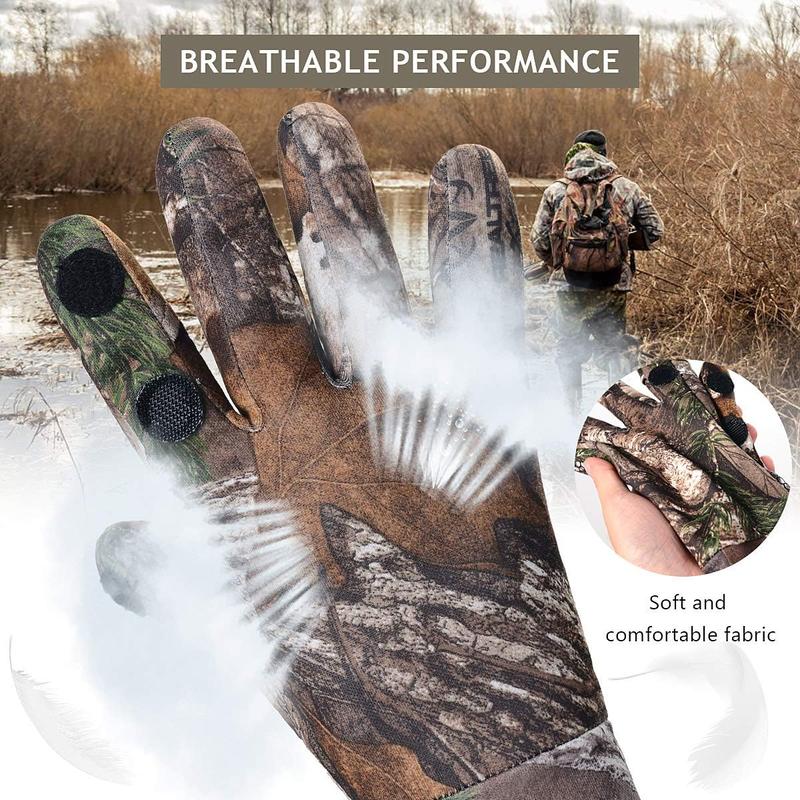 Camouflage Hunting Gloves Full Finger Fingerless Gloves Pro Anti-Slip Camo Glove Archery Accessories Hunting Outdoors