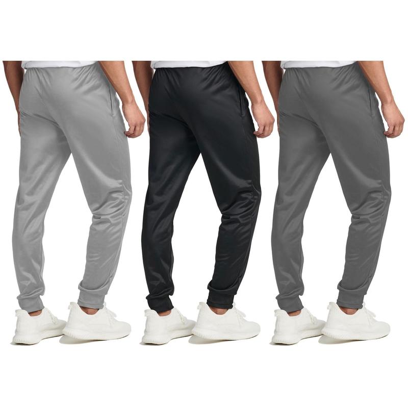 3 Pack Men's Athletic Pants Mesh Sweatpants Workout Jogger with Pockets for Running Jogging Hiking Mens Sweatpants