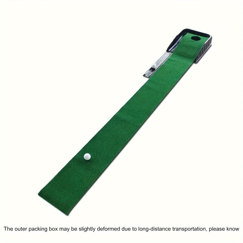 Sharpen Your Putting Skills with the Ultimate Indoor Golf Mat: Auto-Ball Return, Behind-the-Hole Collector, Perfect for All Weather Practice Telescopic Golf