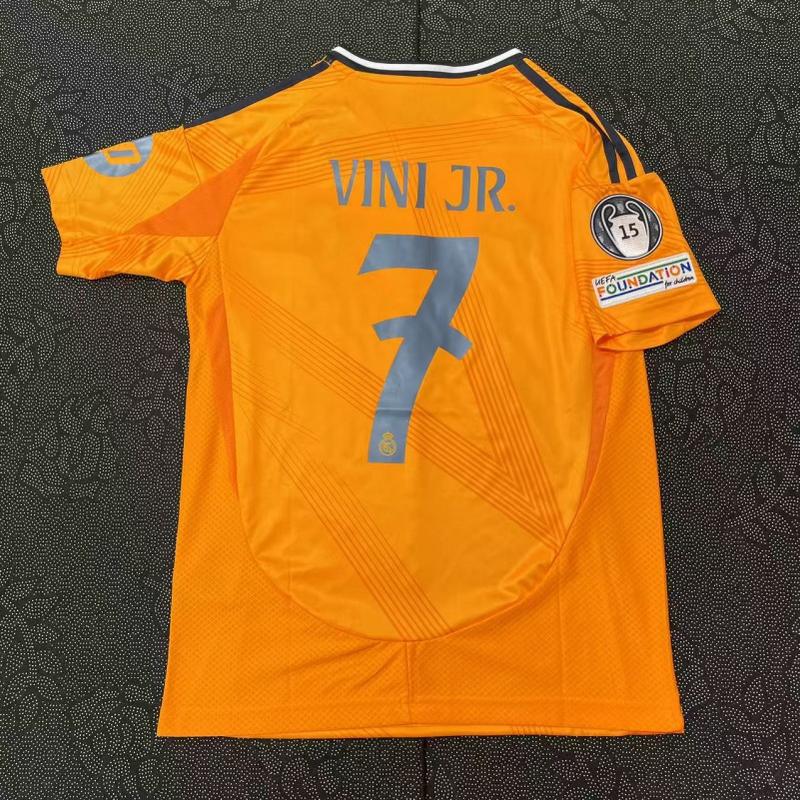 Retro Glory   Vinicius   Number 7   24-25 Season   Away   Retro   Orange Fan Edition Jersey   Football Jerseyfootball