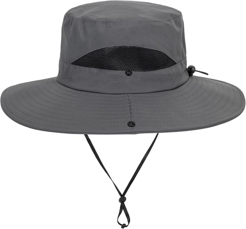 Outdoor Mesh Sun Hat Wide Brim UV Sun Protection Boonie Hat Fishing Hiking Hat