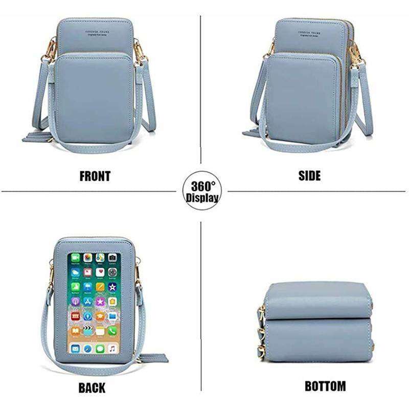 Women Handbag Bag Cell Phone Purse with Touch Screen Crossbody Shoulder