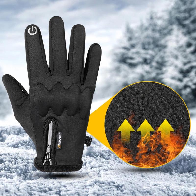 Winter Warmer Gloves, 1 Pair Waterproof Touch Screen Gloves, Full Finger Protective Gear for Cycling Skiing Running Motorcycle