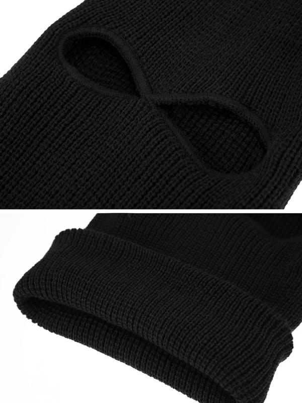 2 Holes Ski Masks Winter Balaclava Knitted Full Face Cover Mask Beanie Hat for Men Women Cold Weather Outdoor Sports