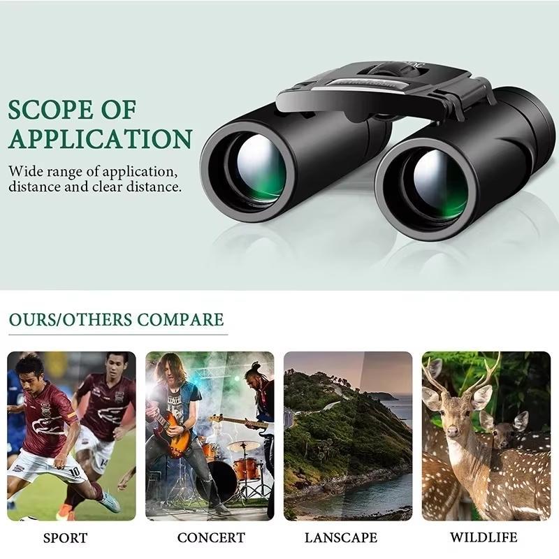 50000m 500X25 Zoom Binoculars, Portable Binoculars, Long Range Binoculars, Professional High Power Binoculars for Camping & Hiking