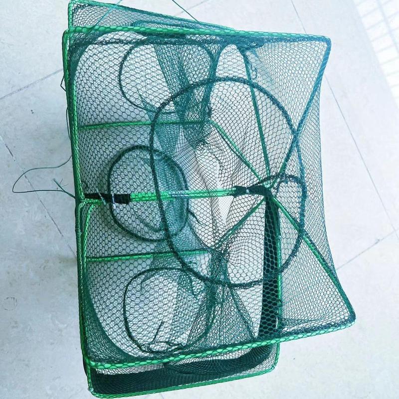 Foldable Fishing Net, Lightweight and Durable Fishing Trap with Random Zipper, Fishing Net for Shrimp Crab Fishing