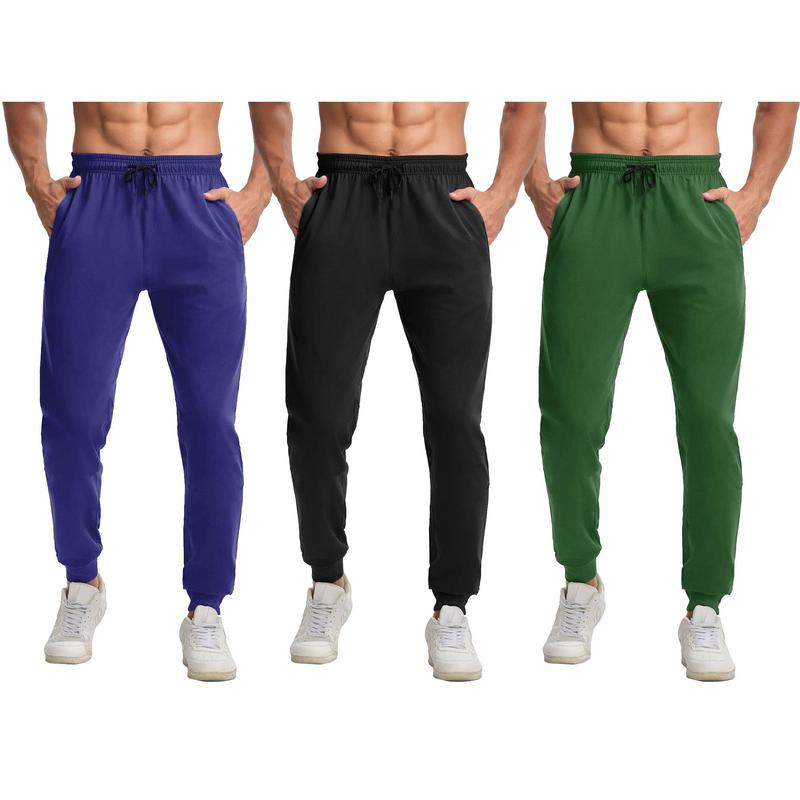 3 Pack Men's Athletic Pants Mesh Sweatpants Workout Jogger with Pockets for Running Jogging Hiking Mens Sweatpants