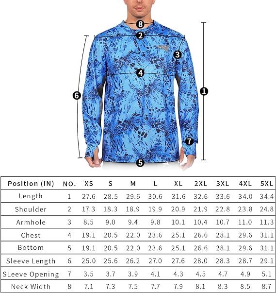 KastKing Men's Long Sleeve Fishing Shirt ,UPF 50 Fishing Hoodie Shirt For Men And Women, Long Sleeve Fishing Hiking Shirt, Breathable Moisture Wicking