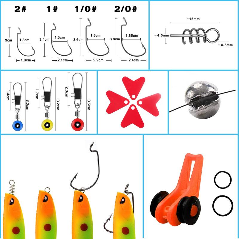 Fishing Bobbers Tackle Kit, 183pcs Basic Fishing Bobbers Hooks Assortment Included Octopus Circle Hooks, Terminal Tackle Box for Trout Catfish Panfish fishing weights surface iron sir sanco fishing lures surface iron sir sanco fishing lures