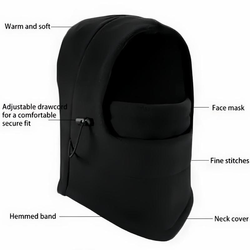 Unisex Waterproof Warm Balaclava Hat, Windproof Full Face Mask, Warm Hiking Scarf Hat, Suitable for Motorcycle Riding & Hiking, Motorcycle Accessories