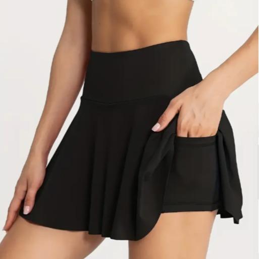 Women's Sports Skorts with Shorts Pockets, Casual Active Tennis Skirts for Golf, Athletic Style cold wash  sports skirts