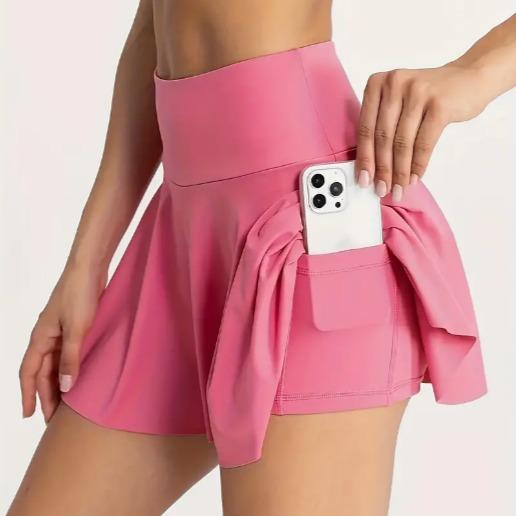 Women's Sports Skorts with Shorts Pockets, Casual Active Tennis Skirts for Golf, Athletic Style cold wash  sports skirts