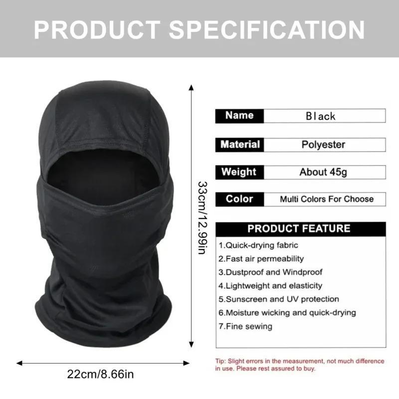 Military Tactical Balaclava, 1 Count Windproof Full Face Mask, Outdoor Hunting Hiking Head Warm Shield, Skiing Scarf, Sports & Outdoor Clothes Accessories