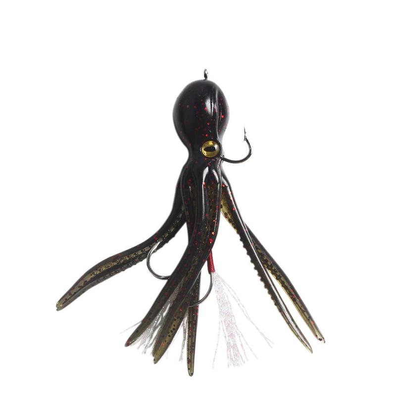 Silicone Octopus Shaped Fishing Lure, Artificial Fishing Bait with Hook, Fishing Accessories for Deep Sea Fishing