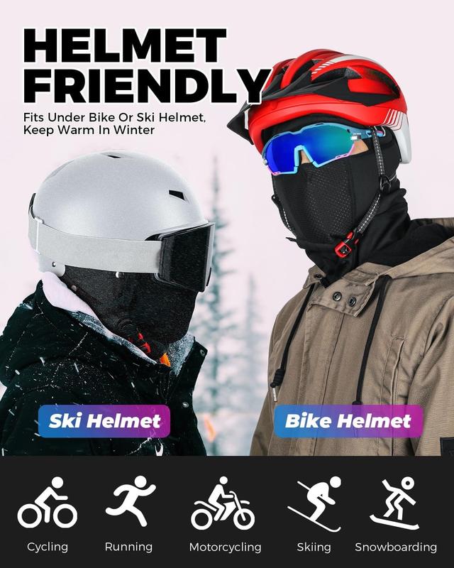 Winter Ski Mask for Men Thermal Fleece Balaclava Face Mask Windproof for Cycling  Snowboard