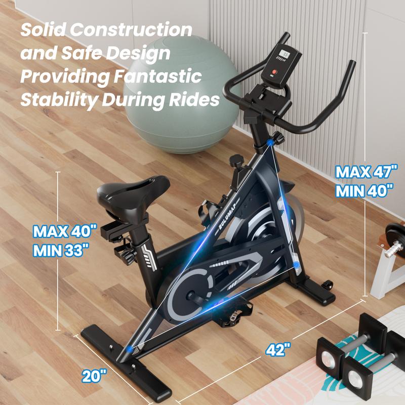 Exercise Bike-Indoor Cycling Bike Stationary Bike for Home Gym, Cycle Bike With Digital Display & Comfortable Seat Cushion