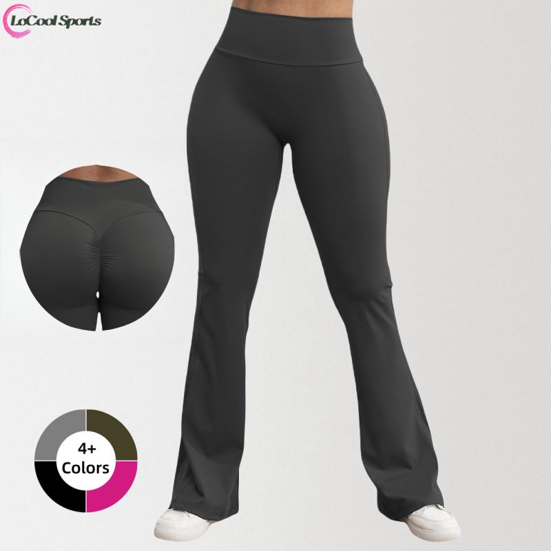 Women Flare Leggings Scrunch Butt Lifting Bootcut High Waist Yoga Pants