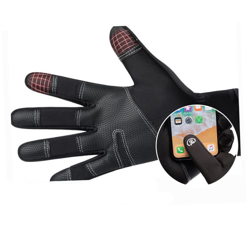 Winter touch screen fishing gloves, men and women, windproof cold weather touch screen warm motorcycle riding gloves, suitable for photography, hunting, skiing, driving