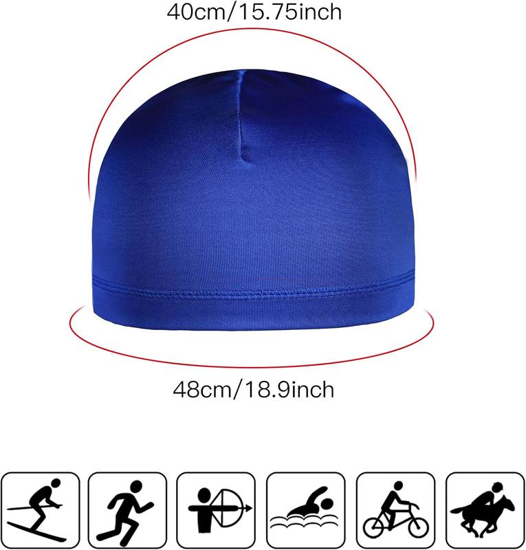 9 count Skull Cap Running Hats Sweat Wicking Hats Milk Silk Cycling Helmet Liner for Men