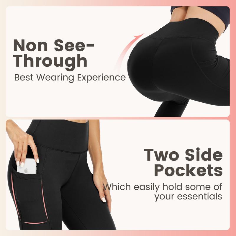 SHOWITTY Fleece Lined Leggings with Pockets for Women - High Waisted Yoga Pants Winter Warm Workout Leggings Reg & Plus Size