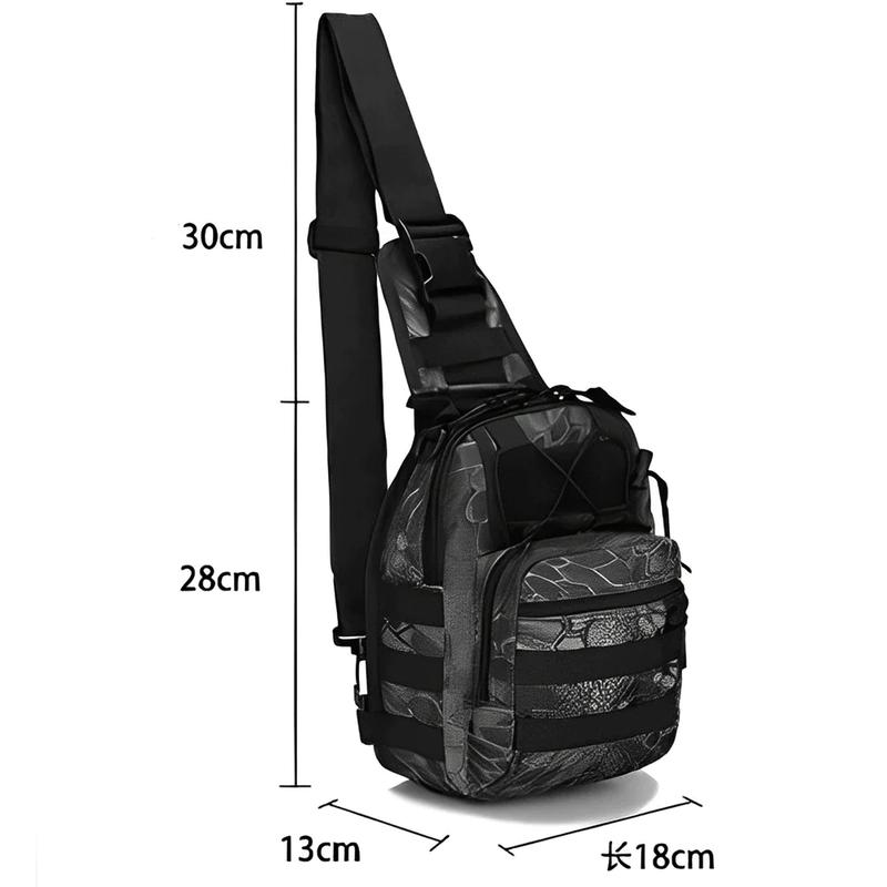 Men's Tactical Sling Backpack – MOLLE Travel Chest Pack for Outdoor Hiking Does not apply