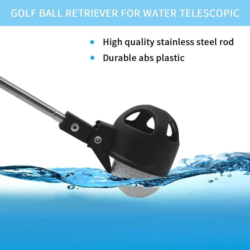 Golf Ball Retriever, Stainless Steel Golf Ball Retriever, 8 Section Retractable Golf Ball Retriever, Perfect Golf Gift (Golf Ball Not Included)